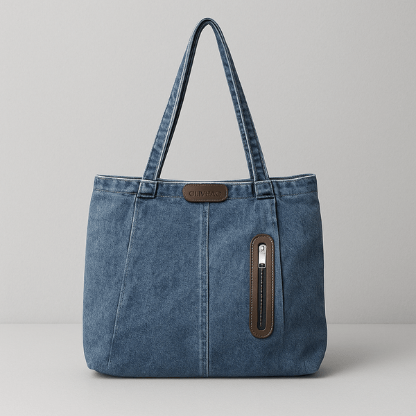 Velrue | Women - Tote Bag - Denim Medium - Versatile Use